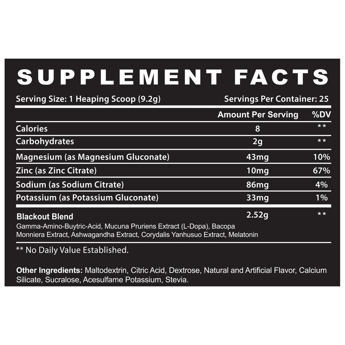 Blackout Sleep Support Ammp Labs